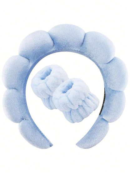 Luxury Spa Headband and Wristband Set for Comfort - Smarsty
