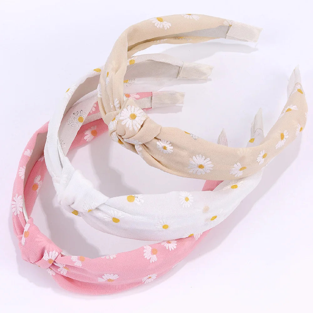 3 Pack Daisy Headbands For Girls Soft Comfortable Gift - Smarsty
