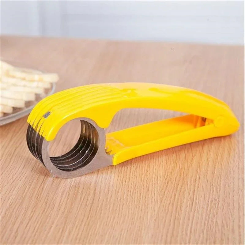 Eco-friendly Banana Slicer Cutter:Premium Plastic Kitchen Tool for Fruits&Vegetables-Ideal for Slicing, Cutting Cucumbers & More