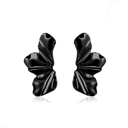 Minimalist Half Flower Gold Stud Earrings For Women - Smarsty