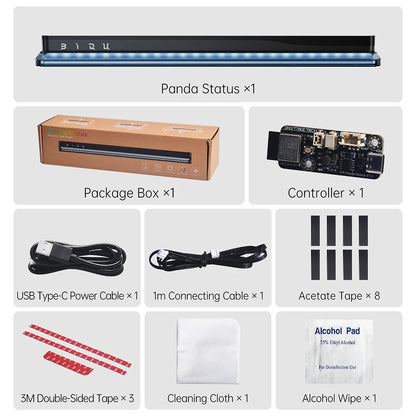 BIGTREETECH Panda Status LED Light Bar Kit H2D-Style Lighting Rythm-Light Sync For Bambu Lab P1P P1S X1C X1E A1 VS Panda Lux