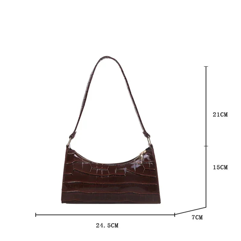 Retro Alligator Print PU Leather Small Women Handbag - Smarsty