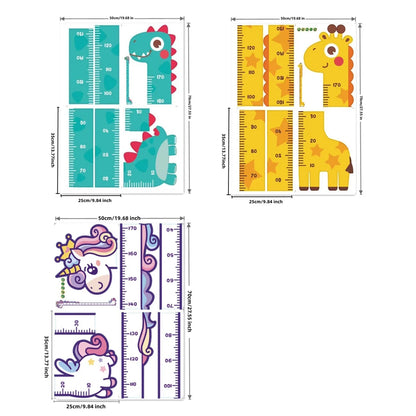 Cute Cartoon Unicorn Height Measuring Wall Stickers for Kids - Smarsty