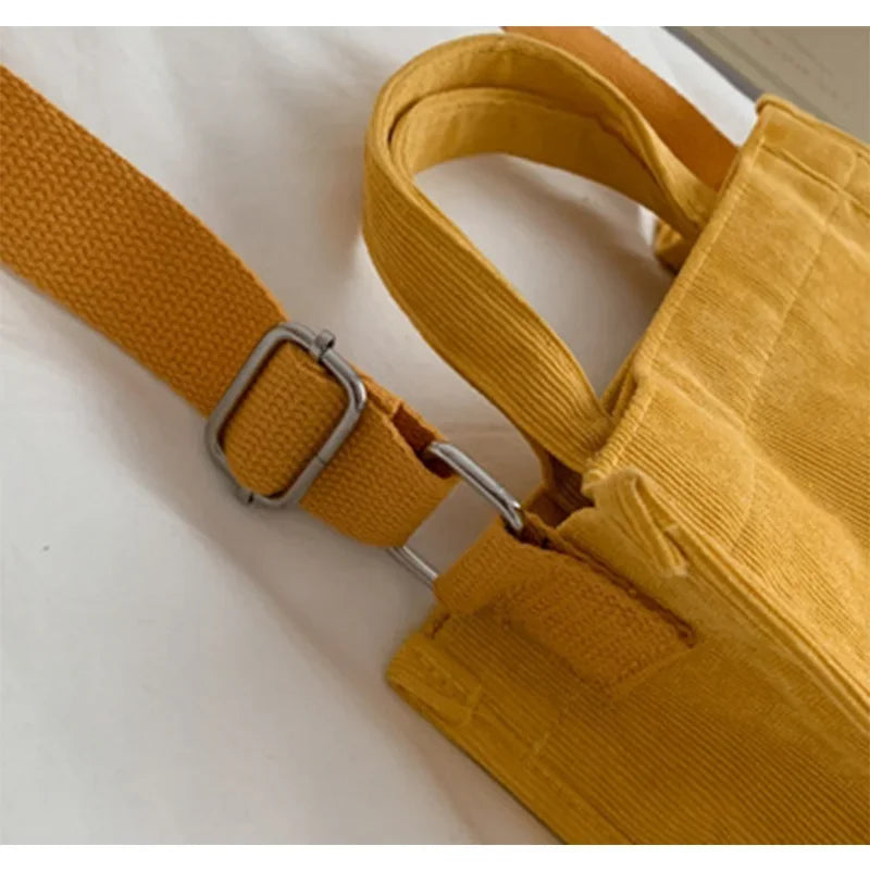 Corduroy Women Handbag Large Capacity Shoulder Bag - Smarsty