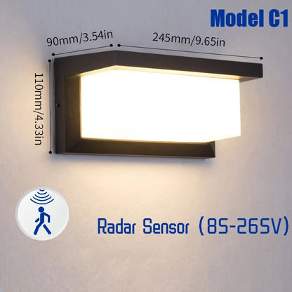 LED Wall Light With Motion Sensor For Outdoor Use - Smarsty