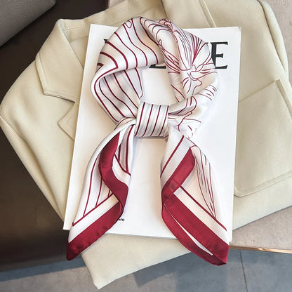 Luxury Silk Scarf Women Satin Shawl Sun Protection Wrap - Smarsty