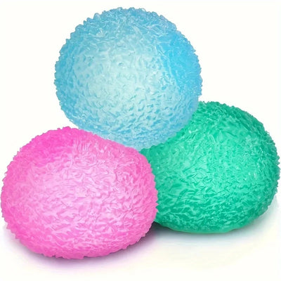 1Pc Squishy Multicolor Texture Ice Ball Squeeze Toy for Kids Adult Soft Pinch Pop Fidget Toys Children Halloween Christmas Gifts - Smarsty