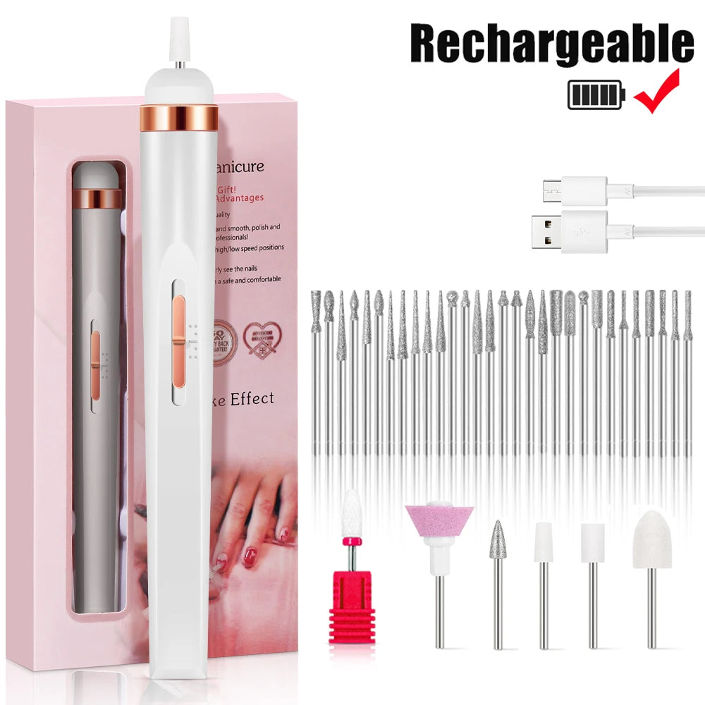 Portable Electric Nail File with 4 Speed Options - Smarsty
