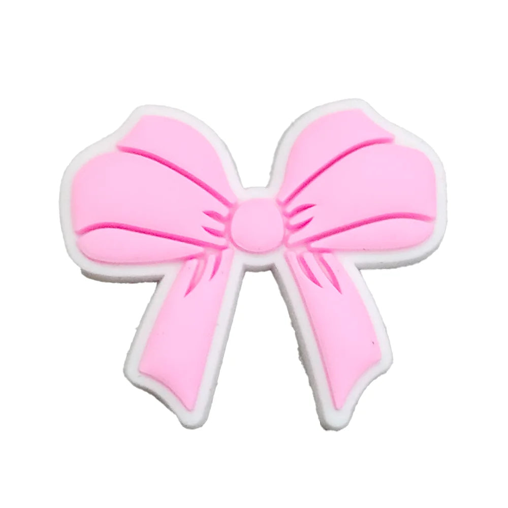 1Pcs PVC Pink Heart Shoe Charms Cute Animal Shoe Decorations Pins for Women Girls Sandal Buckles Accessories Gift