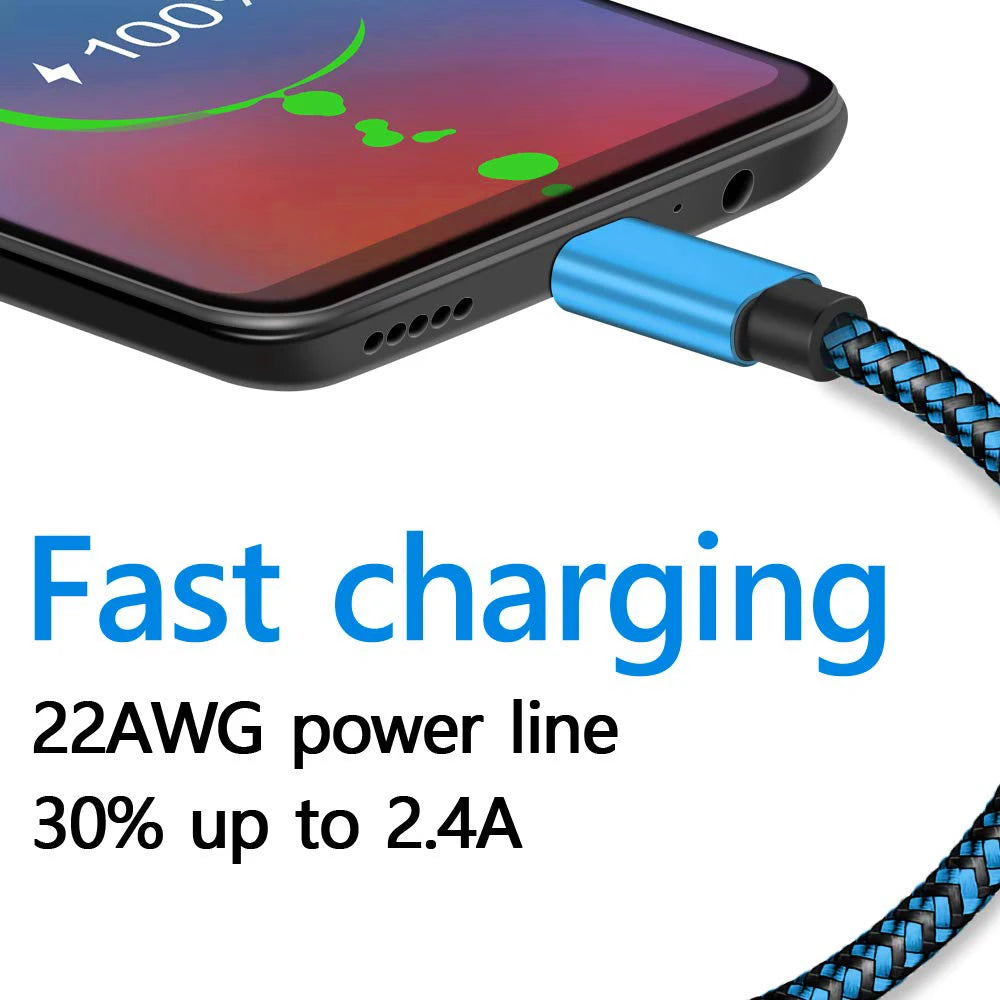 Nylon Braided USB Type C Cable for Fast Charging - Smarsty