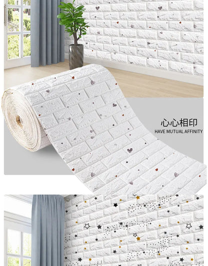 3D Foam Brick Wall Panels Self Adhesive Waterproof Decor - Smarsty
