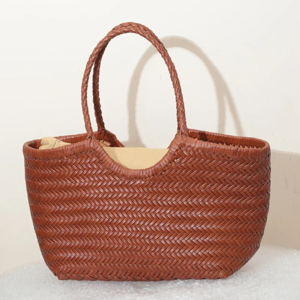 Genuine Leather Tote Bag For Women With Crossbody Strap - Smarsty
