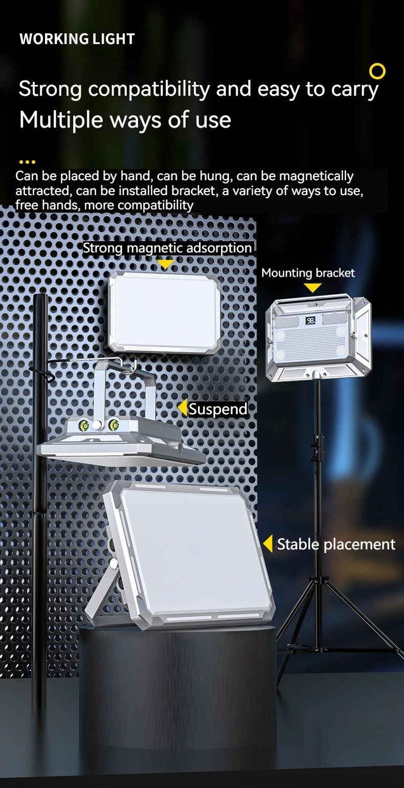 Portable LED Camping Tent Light Rechargeable Searchlight High Power Outdoor Emergency Lighting Waterproof Hanging Night Lamp
