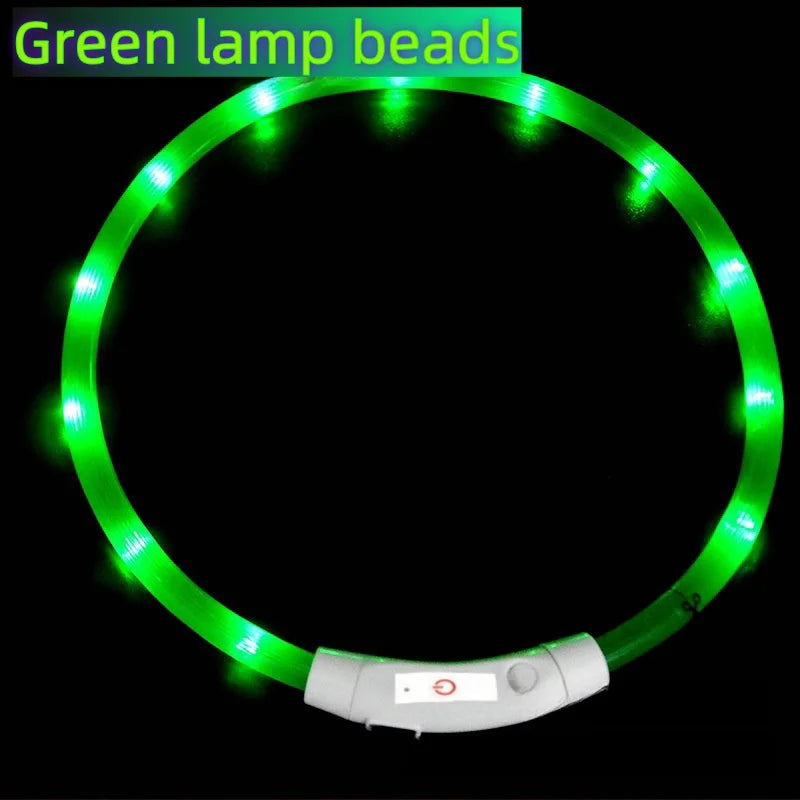 USB Rechargeable LED Dog Collar for Night Safety - Smarsty