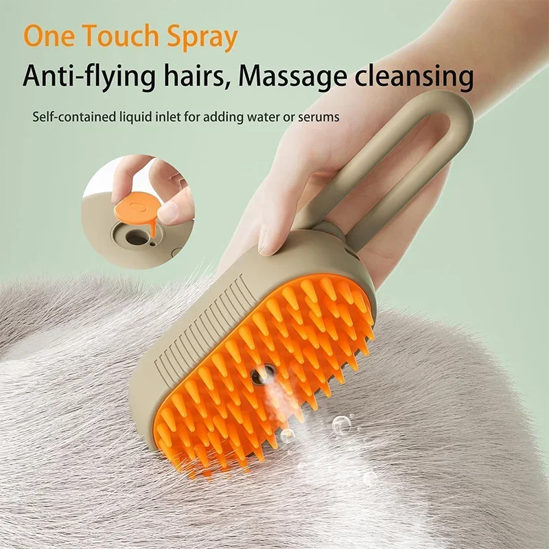 Pet Spray Hair Comb Pet Hair Remover Cleaning Brush Cats Grooming Dog Accessories Tools Dematting Water Mist Humidifier Comb