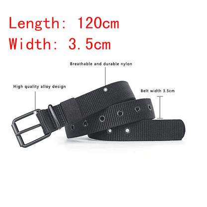 Unisex Canvas Belt Durable Outdoor Sports Pin Buckle - Smarsty