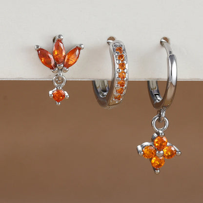 3PCS Stainless Steel Dangle Earrings Set for Women - Smarsty