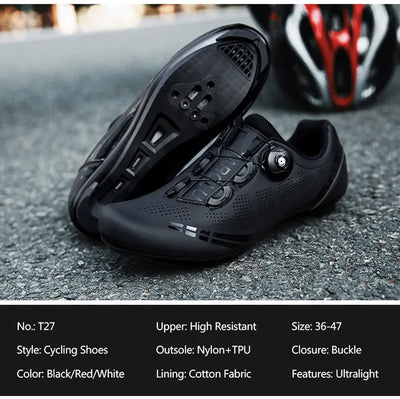 LiXingMing Cycling Shoes Road Bike Men Racing Contest Self-Locking Speed Bicycle Sneakers Women Spd Cleats Cycling Footwear by Smarsty