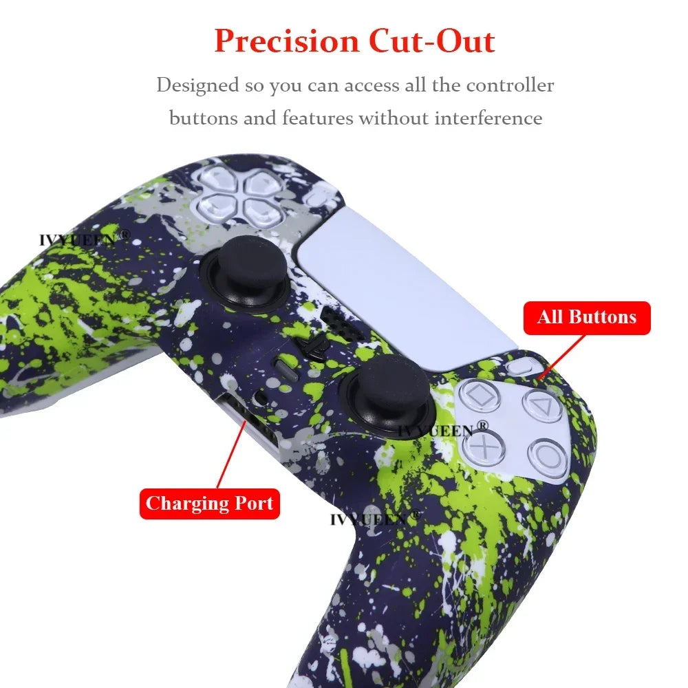 Water Transfer Printing Silicone Case for PS5 Controller - Smarsty