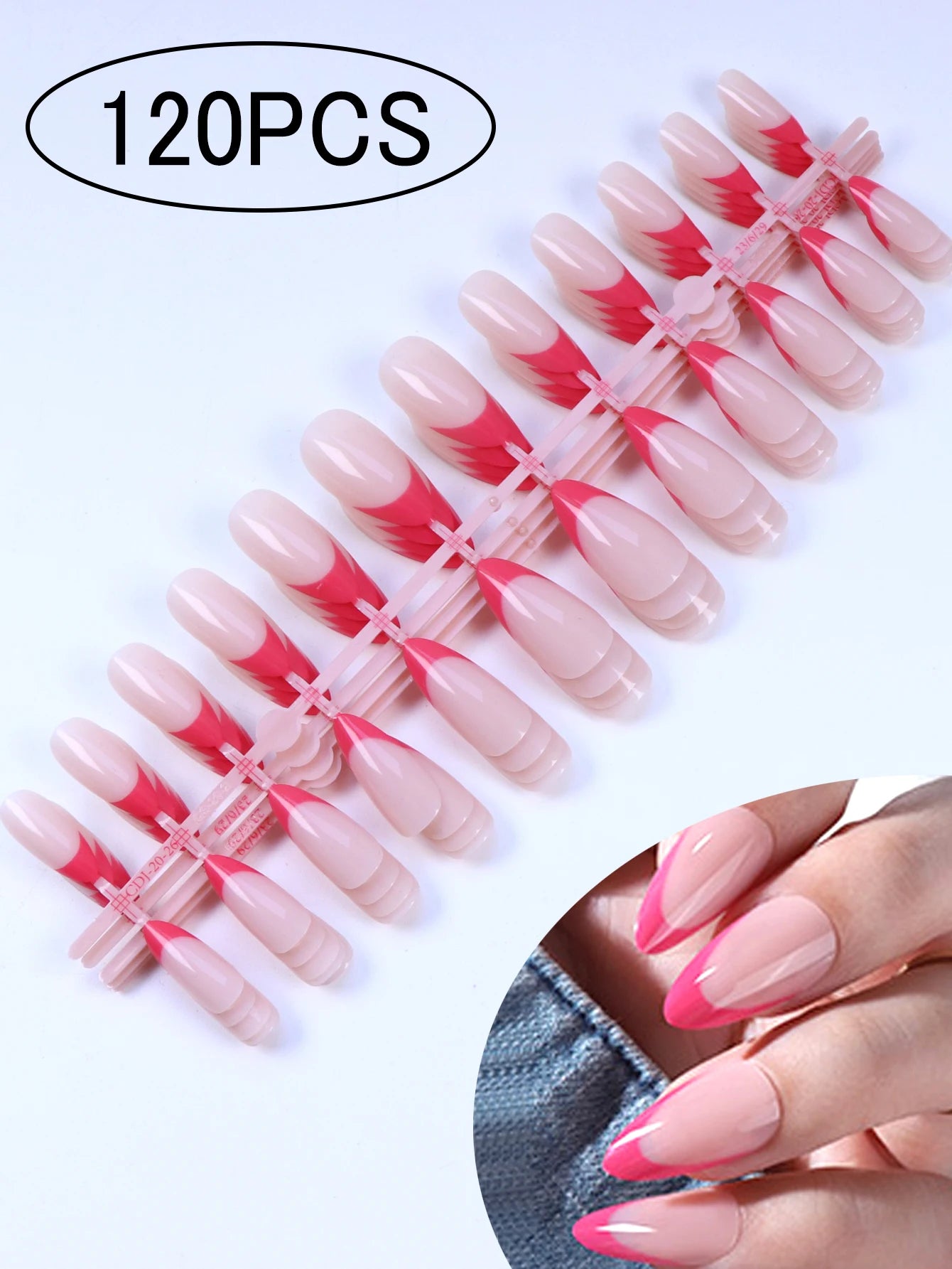 Medium Pink Candy Color Press On Nails Set - Smarsty
