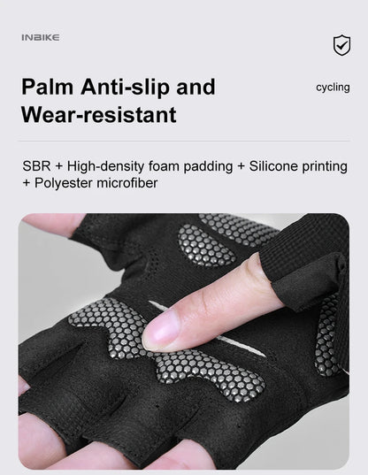 INBIKE Breathable Half Finger Cycling Gloves with Shock Absorption - Smarsty