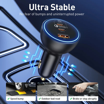 Ultra High Power USB Type C Car Charger PD30 QC5Plus - Smarsty
