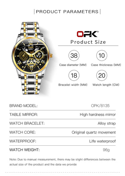 Men's Waterproof Steel Watch with Night Glow Feature - Smarsty