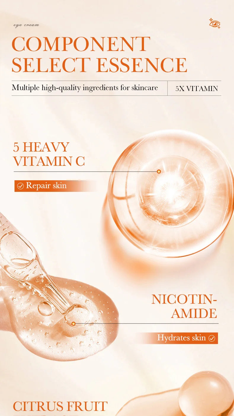 Vitamin C Eye Cream for Dark Circles and Puffiness - Smarsty