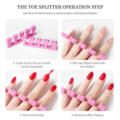 200pcs Soft Foam Toe Separators for Manicure Pedicure - Smarsty
