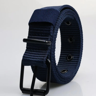 Men's Canvas Belt With Porous Pin Buckle Durable Fashion Accessory - Smarsty