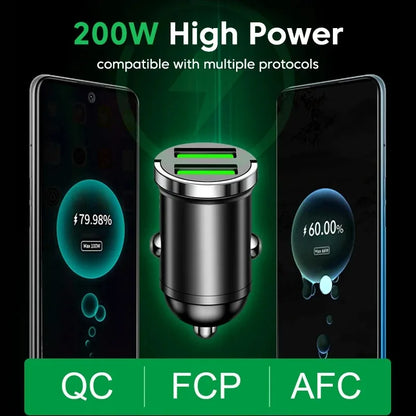 Dual USB Car Charger Quick Charge 200W Fast Charging - Smarsty