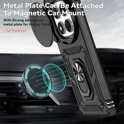 Shockproof Phone Case With Magnetic Ring Stand Camera Cover - Smarsty