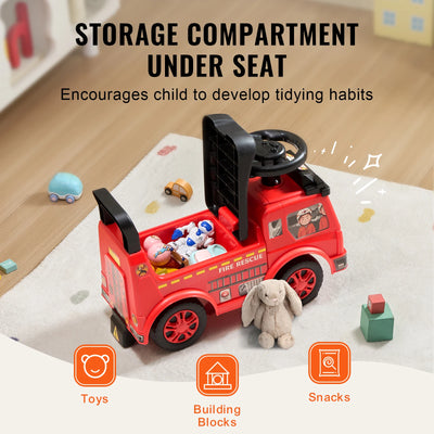 SucceBuy Ride On Push Car Kids Ride On Car with Music Steering Wheel & Under Seat Storage for Toddlers Ages 3-12 Ride Racer - Smarsty
