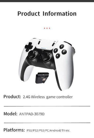 Wireless Gaming Controller For PS1 PS2 PS3 PC - Smarsty