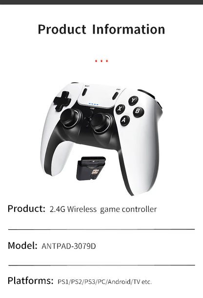 Wireless Gaming Controller For PS1 PS2 PS3 PC - Smarsty