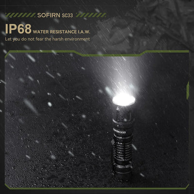 Sofirn SC33 XHP70.3 HI LED Flashlight Tactical 5200lm Powerful 21700 USB C Rechargeable Torch with Tail E-switch Outdoor Light by Smarsty