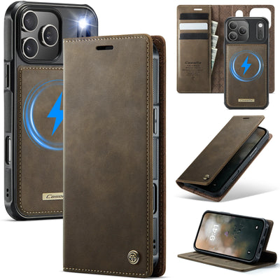 High Quality 2-in-1 Detachable Wallet Leather Magsafe Case For iPhone 17 Air 16 15 14 Plus 13 12 11 Pro Max Luxury Magnetic Flip