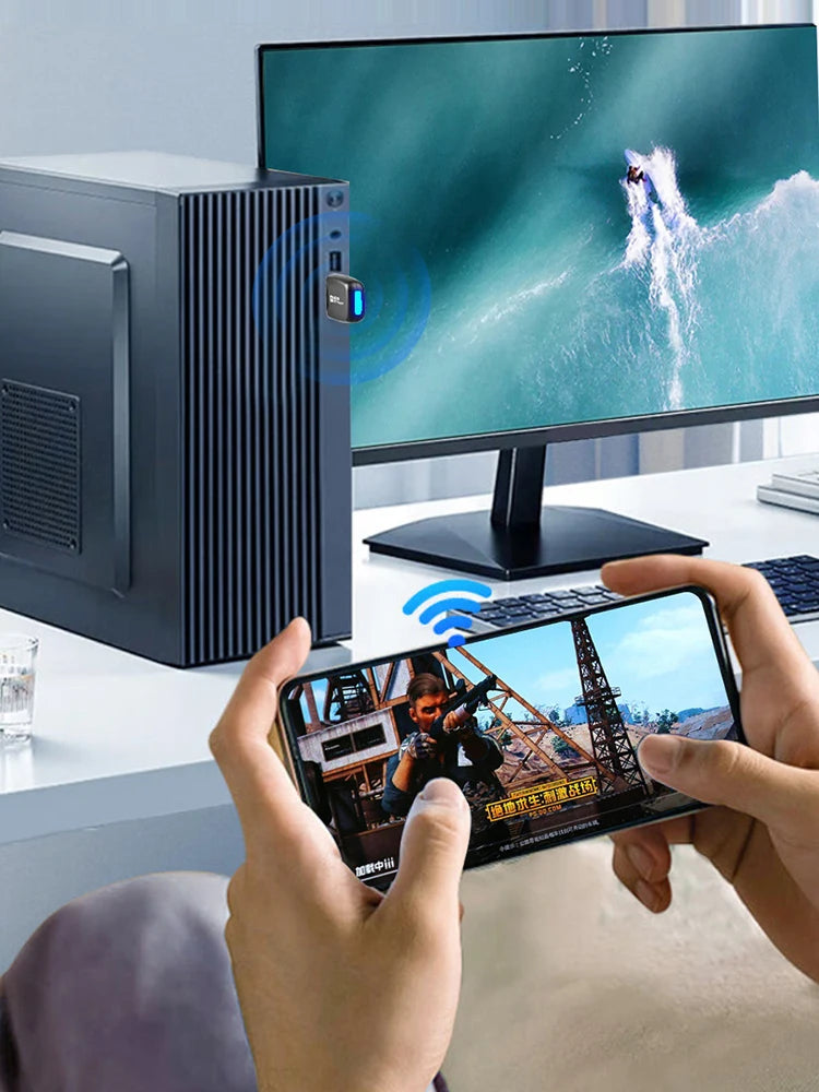 USB WiFi 6 Adapter Mini USB WiFi Card Adapter 2.4GHz 286.8Mbps Wireless Network Receiver For PC/Laptop Windows7/10/11