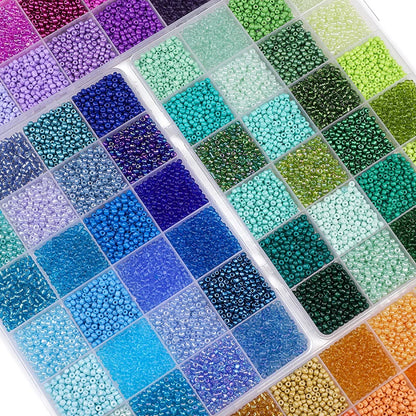 About 5200Pcs24 Grid Rice Bead Box Handmade DIY Jewelry Bracelet Earrings Kandi Jewelry Accessories Materials - Smarsty