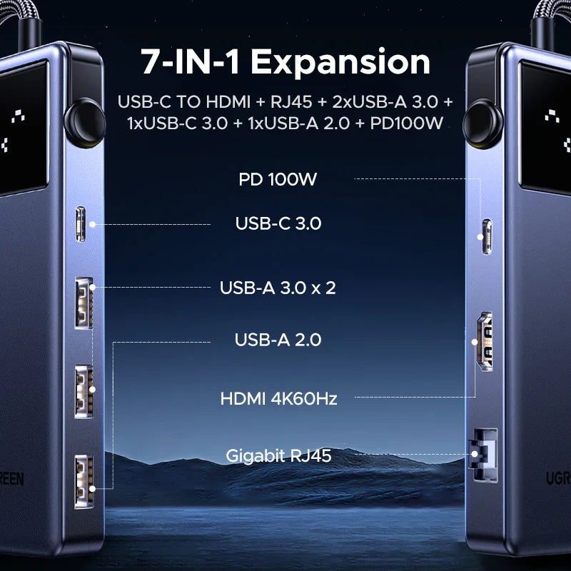 USB C Hub With 4K HDMI And Gigabit Ethernet Docking
