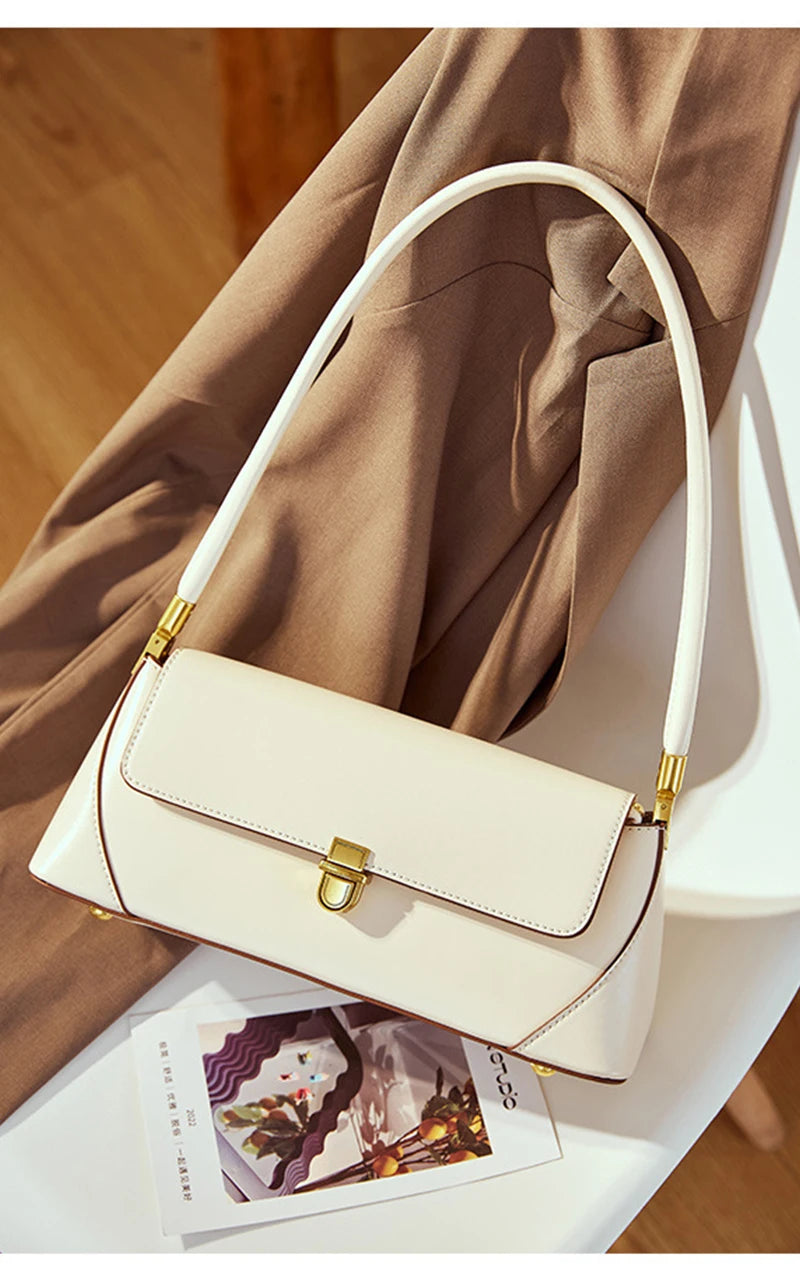Lux Baguette Bag For Women Genuine Leather Shoulder - Smarsty
