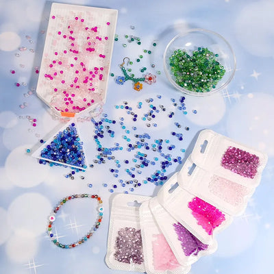 100Pcs 4MM Glass Bicone Beads for Jewelry Making - Smarsty