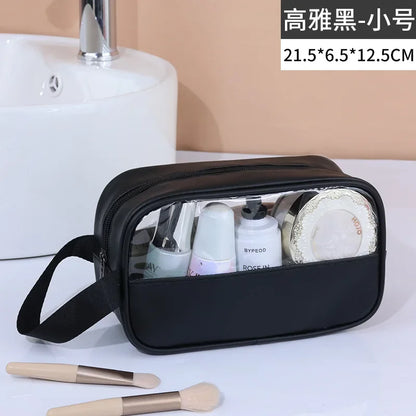 Portable Travel cosmetic bag Women Transparent Makeup Bag Large-Capacity Bath Wash Bags Multifunction Waterproof Storage Case - Smarsty