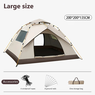 Outdoor Folding Camping Tent Portable Waterproof Sunshine-proof Automatic Easy Setup Tent For Camping Beach Picnic Barbecue by Smarsty