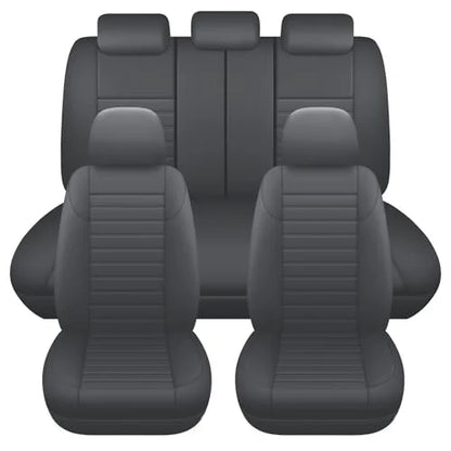 Leather Car Seat Covers Full Set 5-Seater Seat Universal Fit Padded of Most Car with Waterproof Breathable Anti-dirty