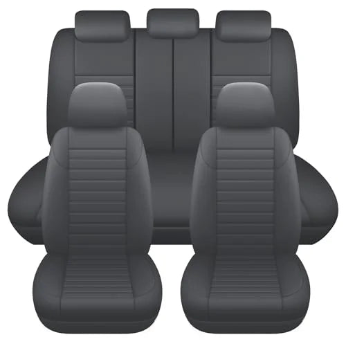 Leather Car Seat Covers Full Set 5-Seater Seat Universal Fit Padded of Most Car with Waterproof Breathable Anti-dirty