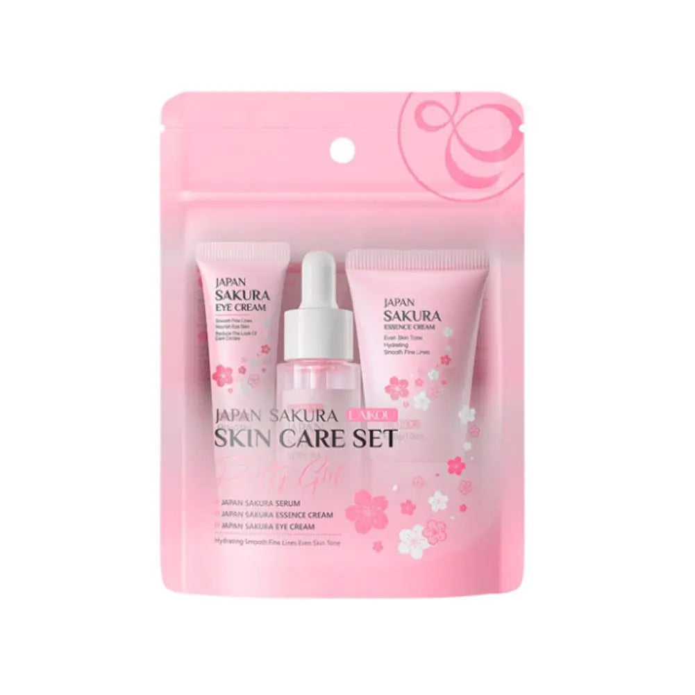 5/3pcs/Set Sakura Skin Care Sets Face Cream Serum Toner Facial Cleanser Sunscreen Eye Cream Gift Box Face Skin Care Set Product - Smarsty