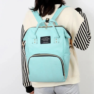 New Fashion Oxford Multi Functional Wear Resistant Insulation Large Capacity Zipper Mommy Bag Backpack for Travel - Smarsty