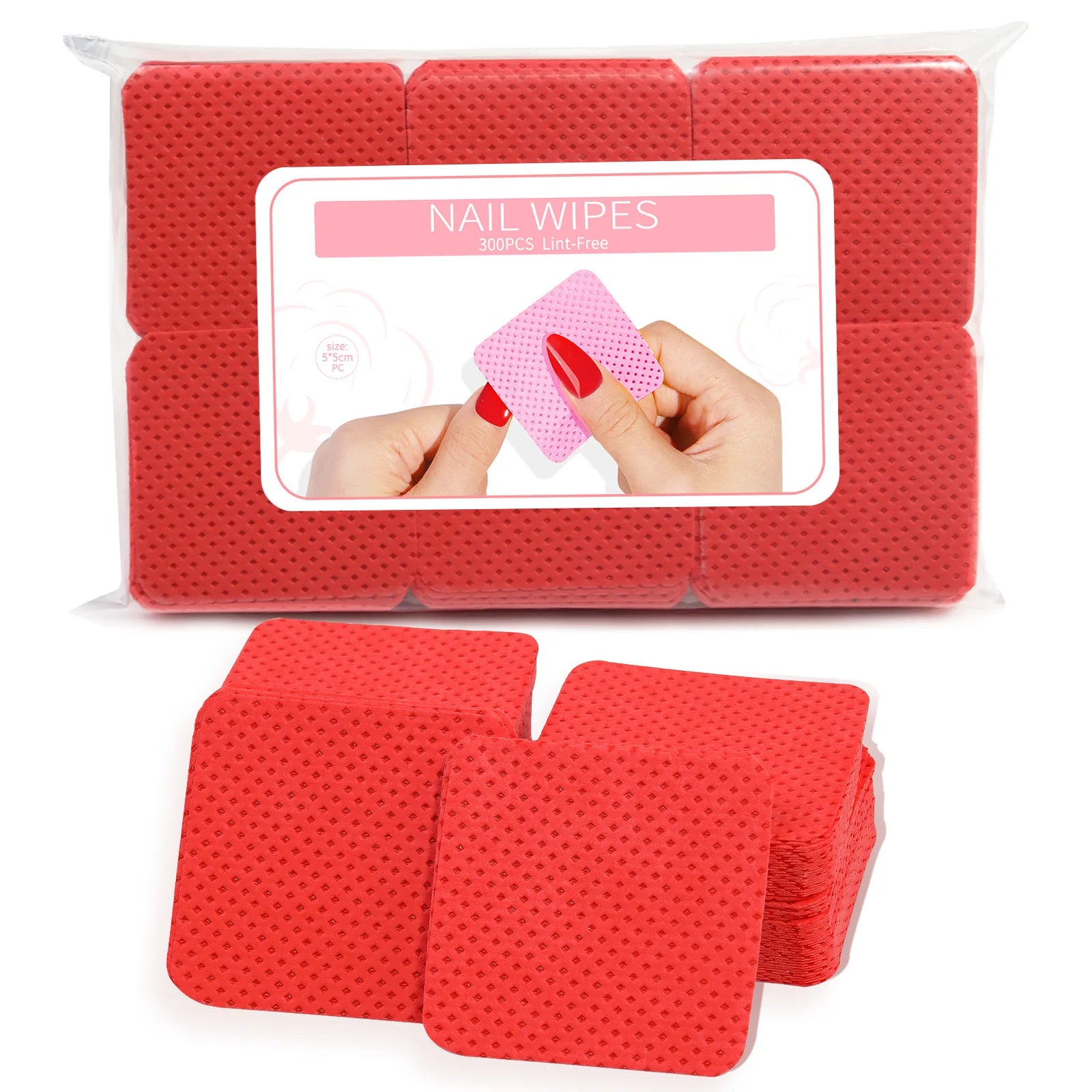 300 Pcs Lint Free Cotton Nail Polish Remover Wipes - Smarsty