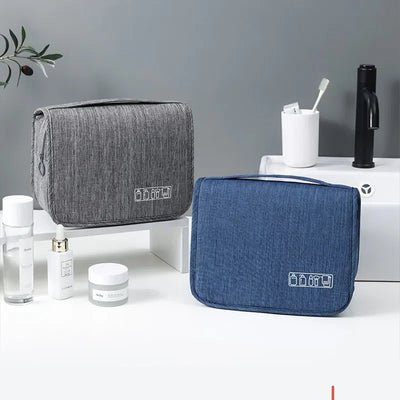 Oxford Fabric Men Business Portable Storage Bag Toiletries Organizer Women Cosmetic Bag Waterproof Hanging Travel Wash Pouch - Smarsty